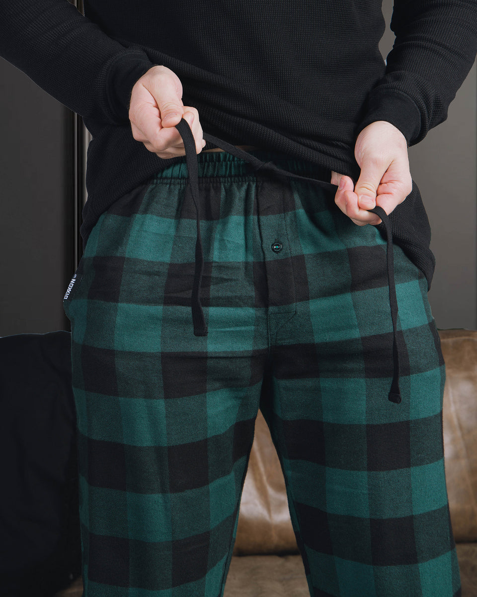 Men's Green Plaid Pajama Pants