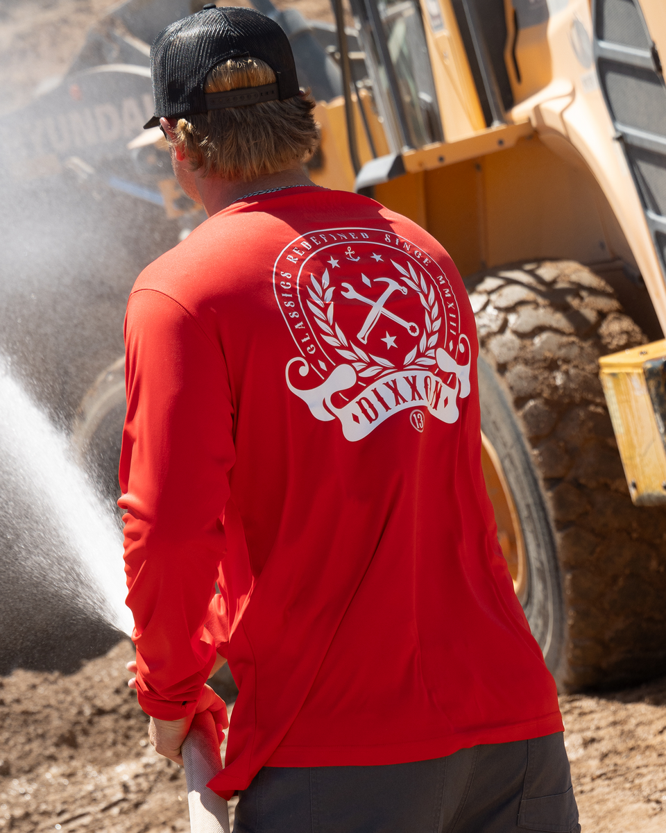 REDEFINED UV LONG SLEEVE T-SHIRT RED - MENS – Dixxon Canada