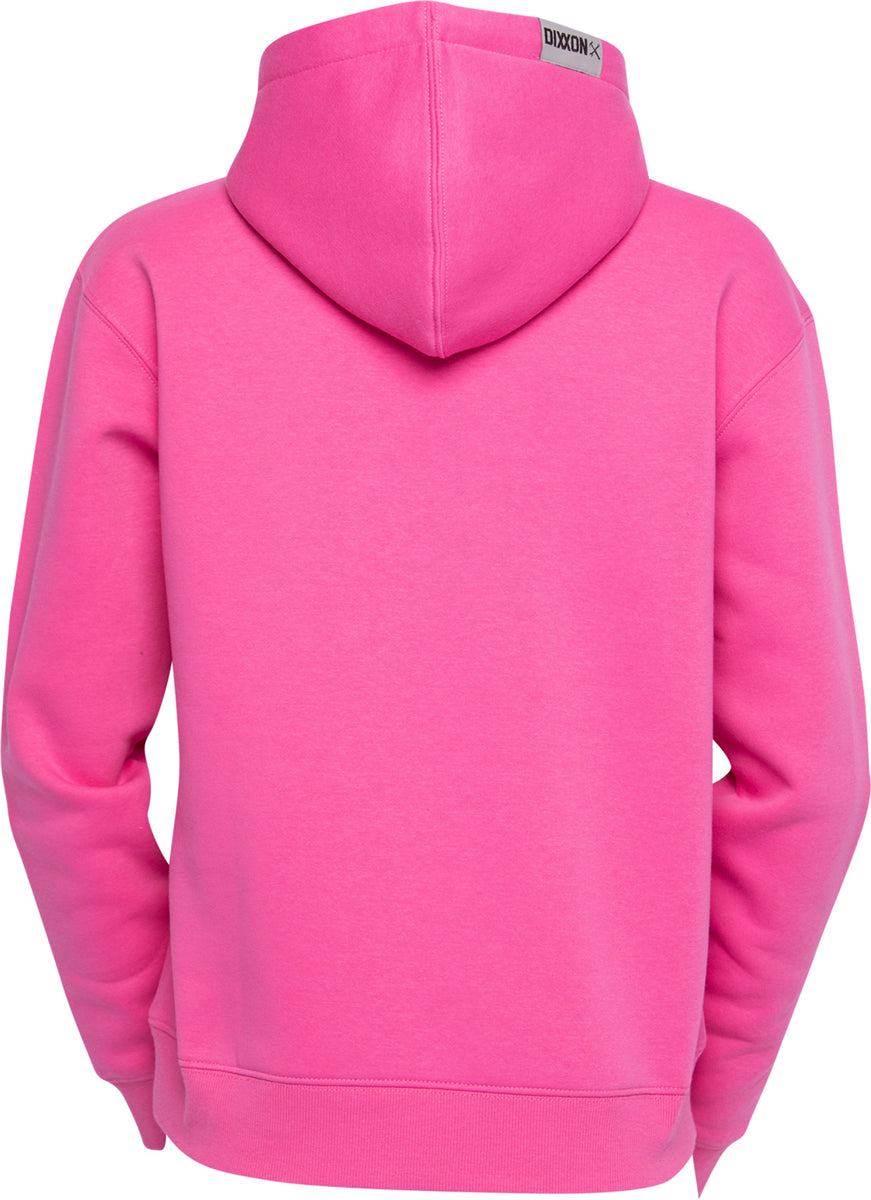 BLACK & WHITE DIXXON QUALITY PULLOVER HOODIE PINK - WOMENS