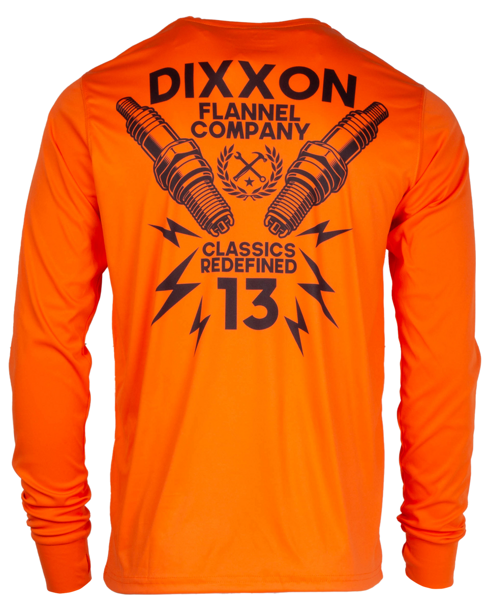 Sparky UV Long Sleeve T-Shirt - Orange | Dixxon Flannel Co. S