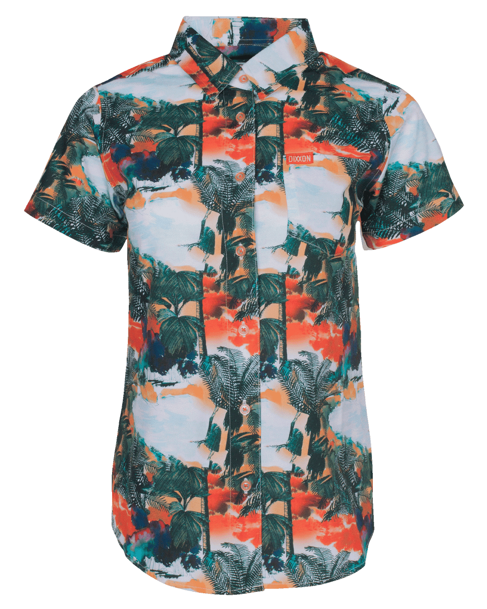 Tequila Sunrise Short Sleeve Button Up Womens Dixxon Canada 6540