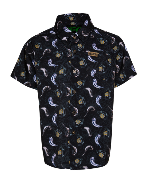 2 STROKES FOREVER PARTY SHIRT SHORT SLEEVE BUTTON UP - YOUTH