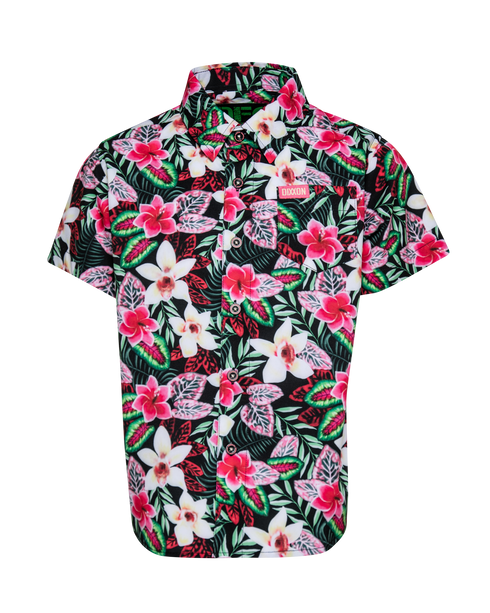 THE SHUFFLE PARTY SHIRT SHORT SLEEVE BUTTON UP - YOUTH