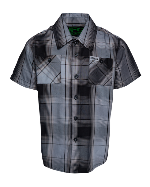 ASPHALT BAMBOO SHORT SLEEVE BUTTON UP - YOUTH