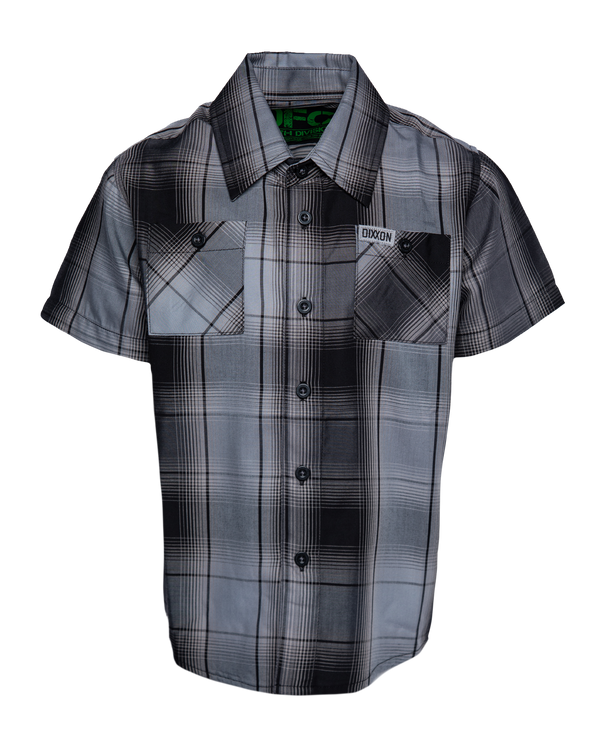 ASPHALT BAMBOO SHORT SLEEVE BUTTON UP - YOUTH