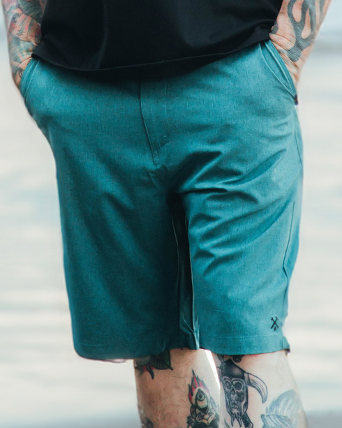 HYBRID SHORTS AQUA - MENS