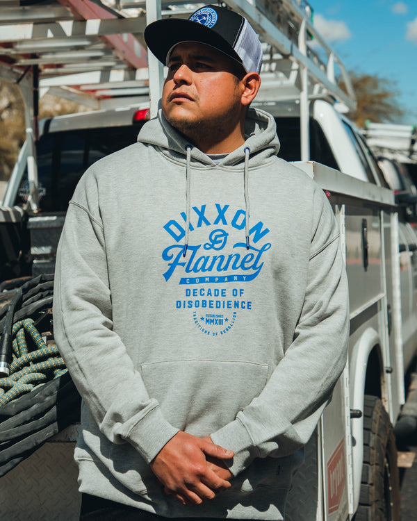 BLUE PASTIME HOODIE HEATHER GRAY - MENS