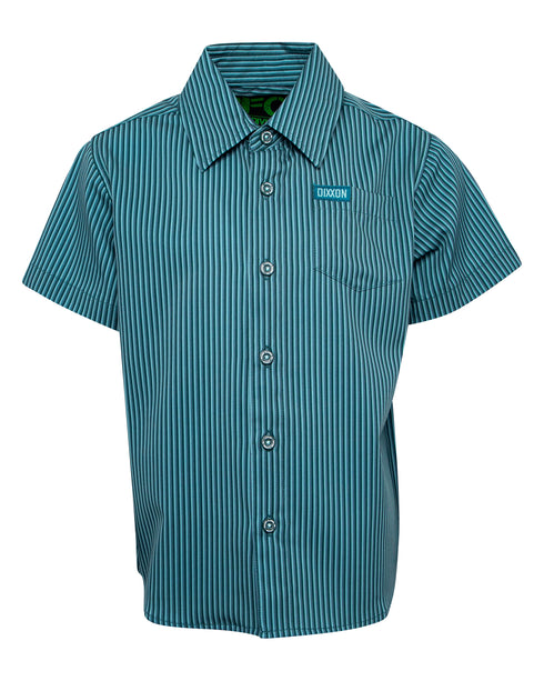 BENNY TS TEAL SHORT SLEEVE BUTTON UP - YOUTH