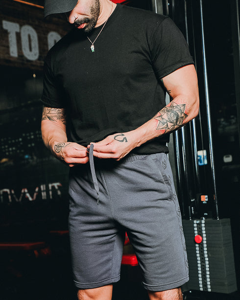 TRACK SHORTS CHARCOAL - MENS