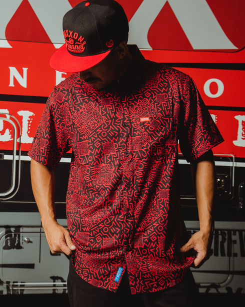DUDE, WTF SHORT SLEEVE BUTTON UP - MENS