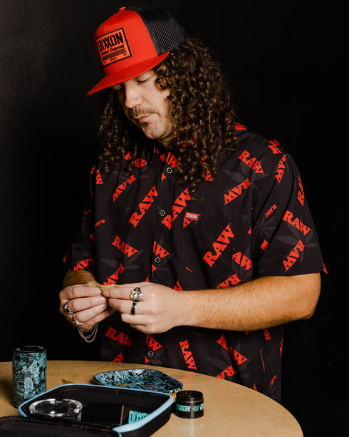 RAW SHORT SLEEVE BUTTON UP - MENS