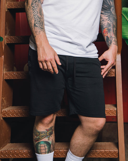 TRACK SHORTS BLACK - MENS