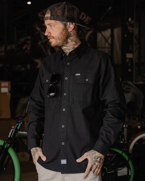 WORK SHIRT LONG SLEEVE BLACK - MENS