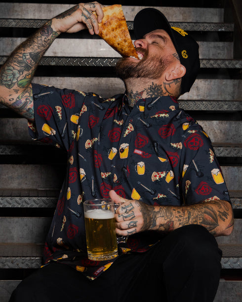 KILLSWITCH ENGAGE  SHORT SLEEVE BUTTON UP - MENS