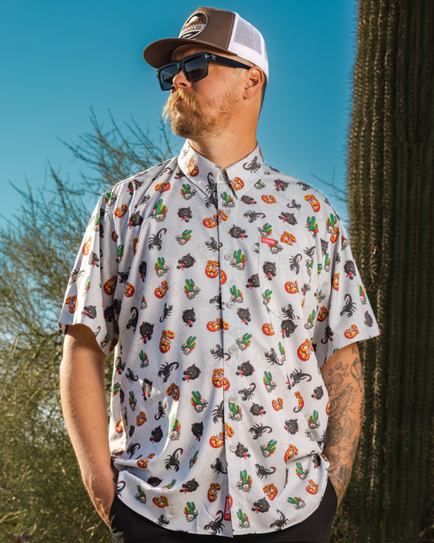 THE 1912 PARTY SHIRT SHORT SLEEVE BUTTON UP  - MENS