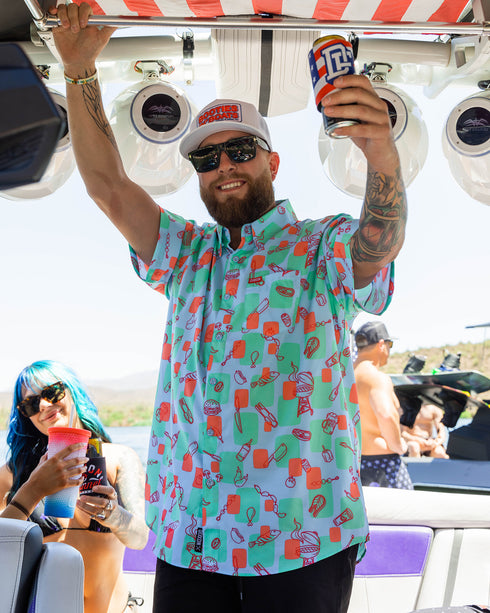 NO BUMMER SUMMER SHORT SLEEVE BUTTON UP  - MENS