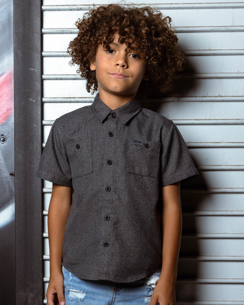 OBSIDIAN SHORT SLEEVE FLANNEL - YOUTH