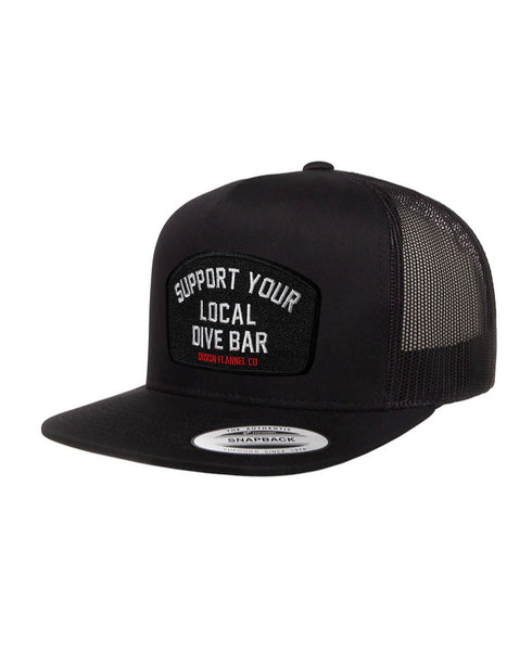 SUPPORT YOUR LOCAL DIVE BAR TRUCKER HAT - BLACK