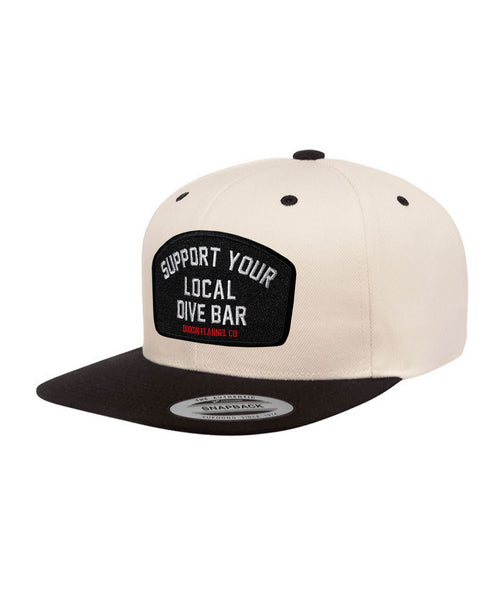 SUPPORT YOUR LOCAL DIVE BAR HAT - NATURAL/BLACK