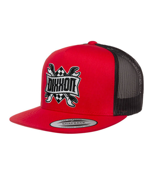 PIT CREW TRUCKER HAT - RED/BLACK