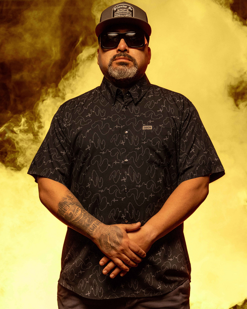 LUPE PARTY SHIRT SHORT SLEEVE BUTTON UP  - MENS