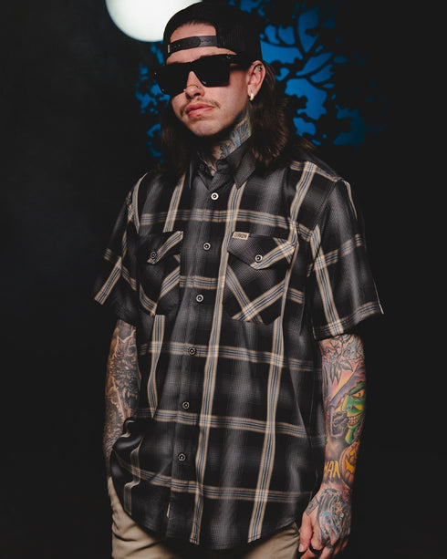 SKINWALKER BAMBOO SHORT SLEEVE BUTTON UP - MEN