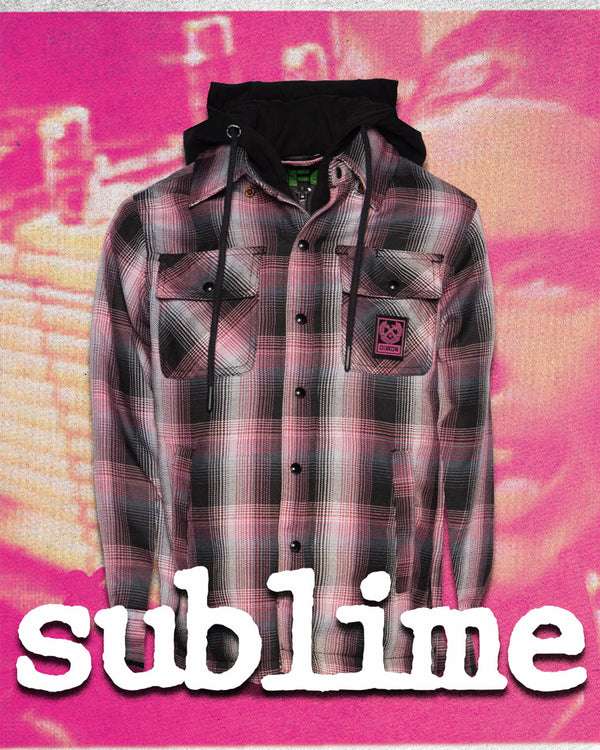 SUBLIME 'ROBBIN' THE HOOD' HOODED FLANNEL JACKET - YOUTH