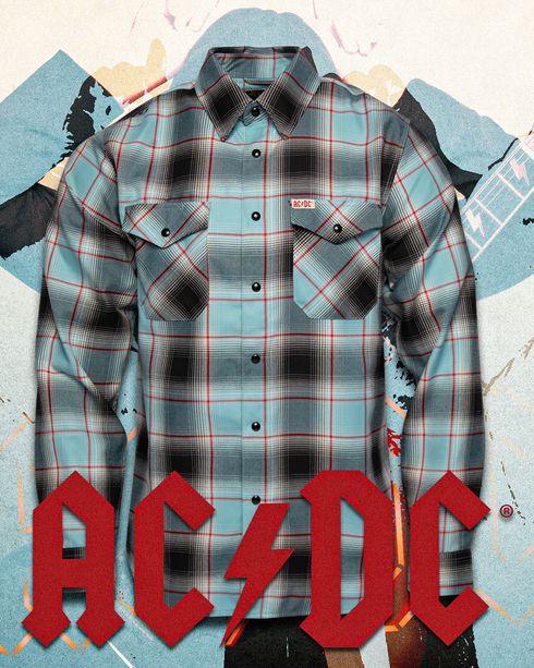 ACDC DIRTY DEEDS DONE DIRT CHEAP FLANNEL - MENS