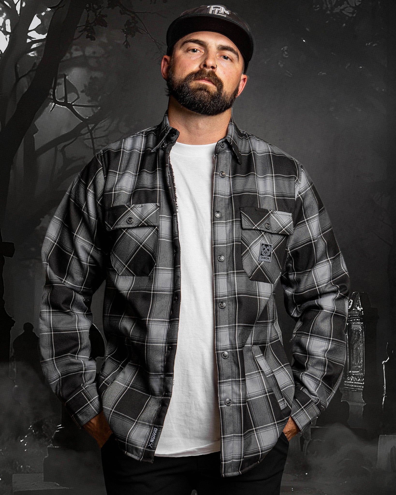 GRAVEYARD SHERPA LINED FLANNEL JACKET - MENS – Dixxon Canada