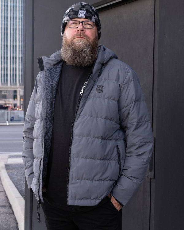 THE RIDGE DOWN JACKET GREY - MENS
