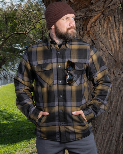 THE KNOX SHERPA LINED FLANNEL JACKET - MENS
