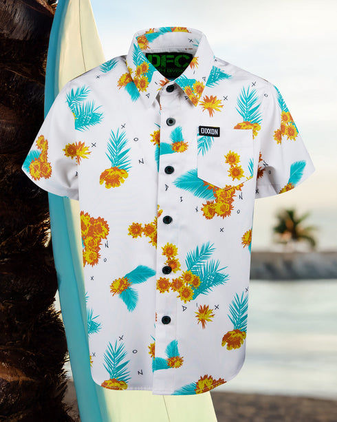 GET PITTED SHORT SLEEVE BUTTON UP  - YOUTH