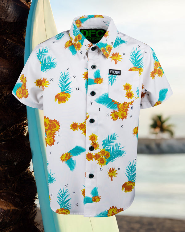 GET PITTED SHORT SLEEVE BUTTON UP  - YOUTH