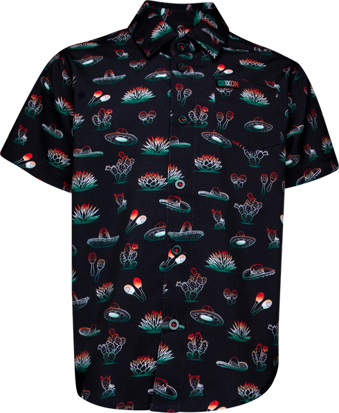 PUEBLA PARTY SHIRT SHORT SLEEVE BUTTON UP  - YOUTH