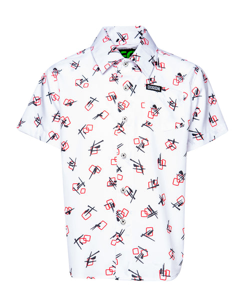 THE LARRY PARTY SHIRT SHORT SLEEVE BUTTON UP  - YOUTH