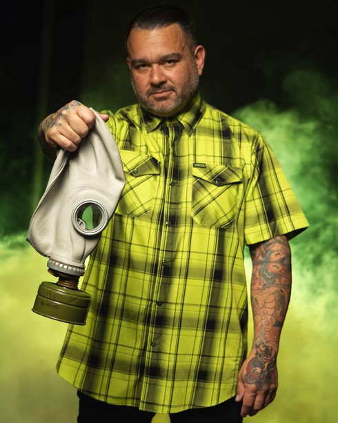 CHEMICAL BAMBOO SHORT SLEEVE BUTTON UP - MENS
