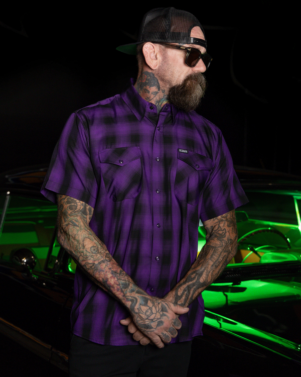 ROYALTY HERITAGE BAMBOO SHORT SLEEVE BUTTON UP - MENS