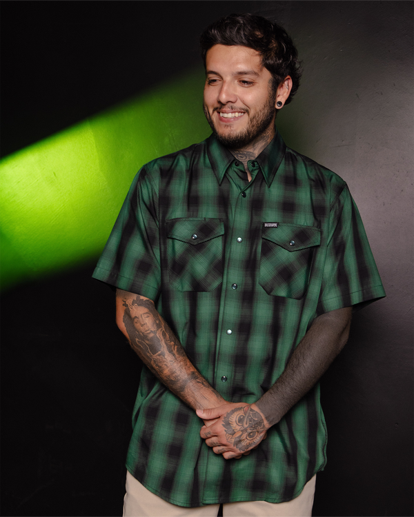 ABSINTHE HERITAGE BAMBOO SHORT SLEEVE BUTTON UP - MENS