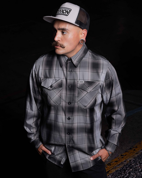 ASPHALT BAMBOO LONG SLEEVE BUTTON UP - MENS