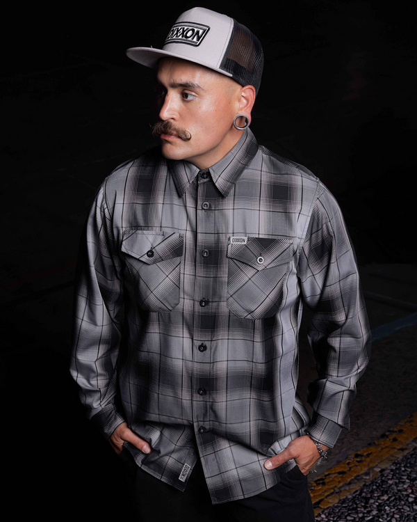 ASPHALT BAMBOO LONG SLEEVE BUTTON UP - MENS
