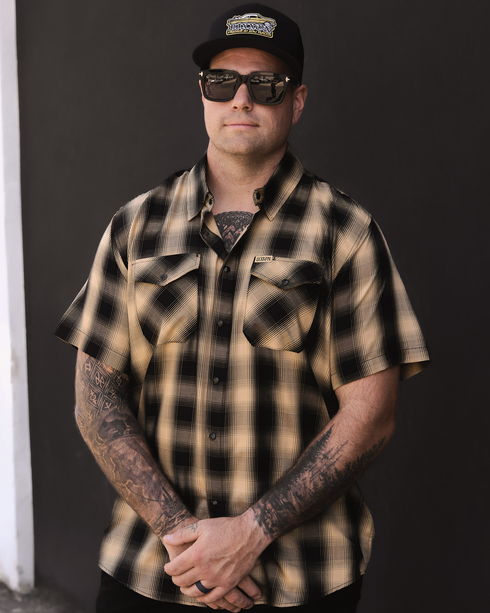 BARRIO HERITAGE BAMBOO SHORT SLEEVE BUTTON UP - MENS