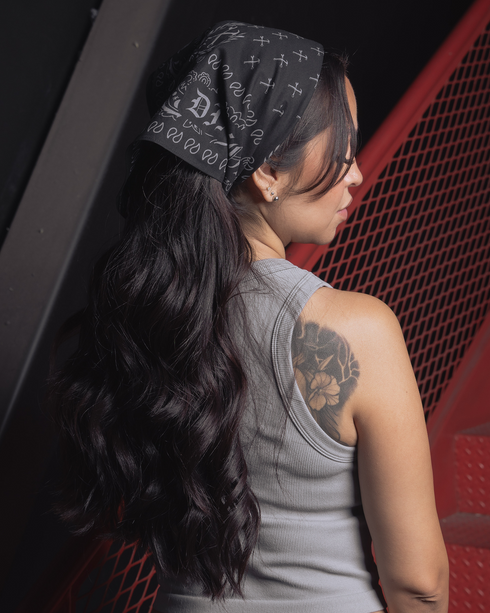 BANDANA - BLACK & GREY