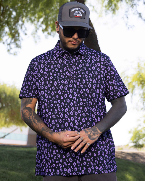 COUGAR HUNTER PURPLE PARTY POLO - MENS