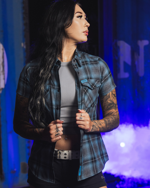 CYANIDE 3.0 SHORT SLEEVE FLANNEL - WOMENS