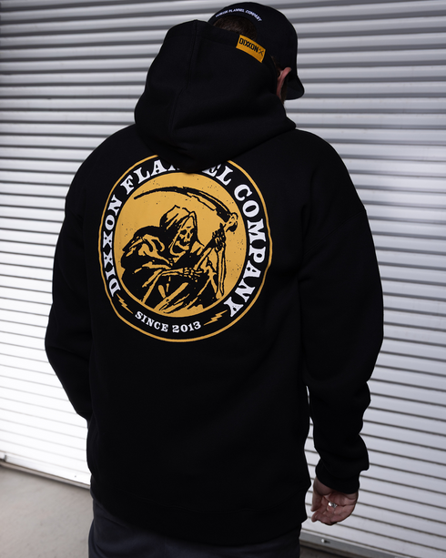DEATH BOY ZIP UP HOODIE BLACK - MENS
