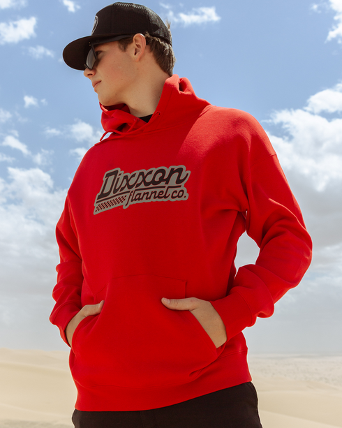 DRIFT PULLOVER HOODIE RED - MENS