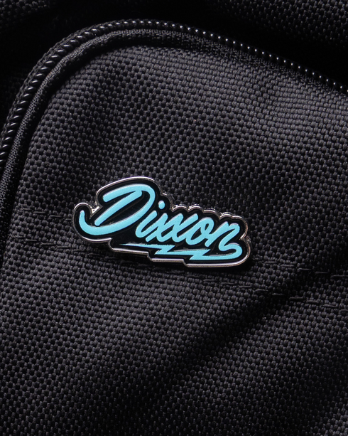 VOLTS AQUA/BLACK ENAMEL PIN