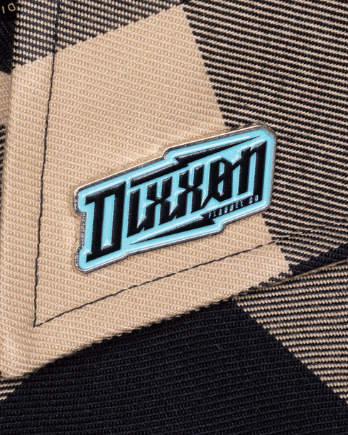 BOLT AQUA/BLACK ENAMEL PIN