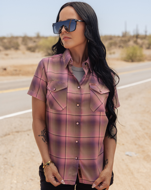 DESERT ROSE SHORT SLEEVE FLANNEL - WOMENS