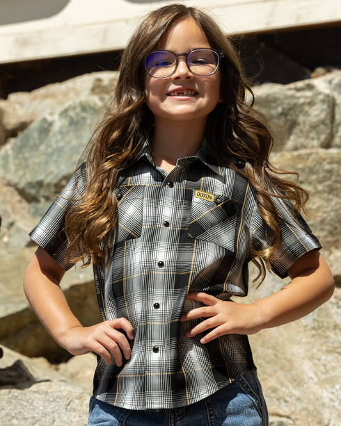 GOLD LINE BAMBOO SHORT SLEEVE BUTTON UP - YOUTH